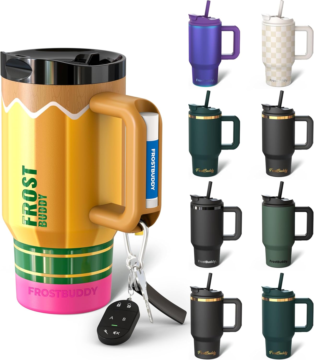 Frost Buddy Thicc Buddy - Vaso de acero inoxidable de 40 onzas con...