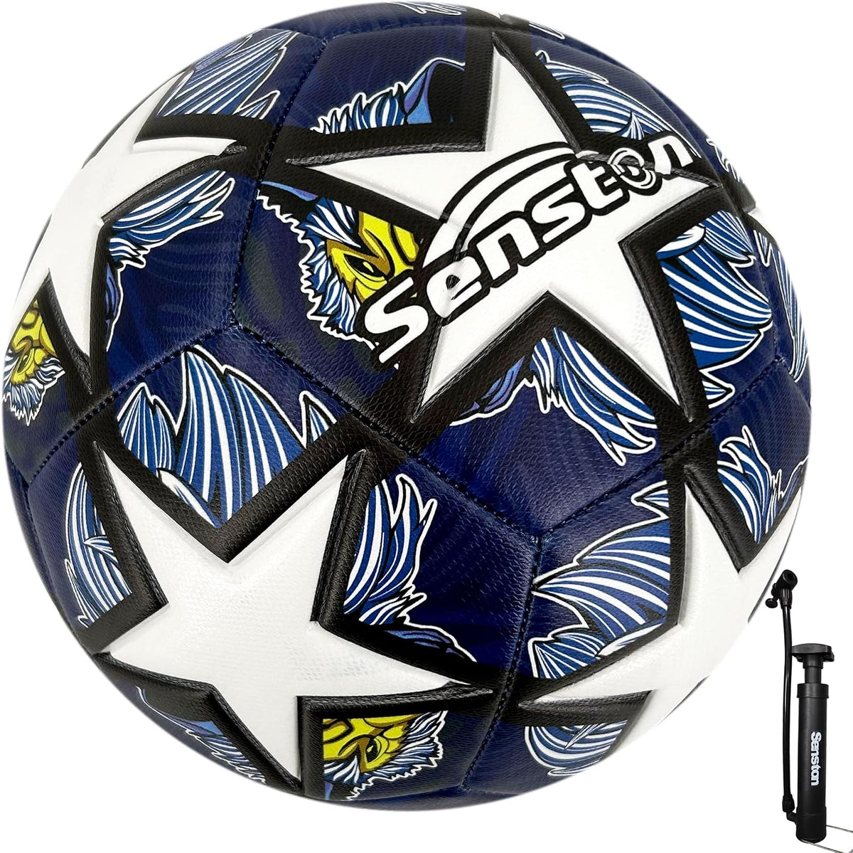 Senston Balón de fútbol talla 3 y talla 4 y talla 5 para niños y ad...
