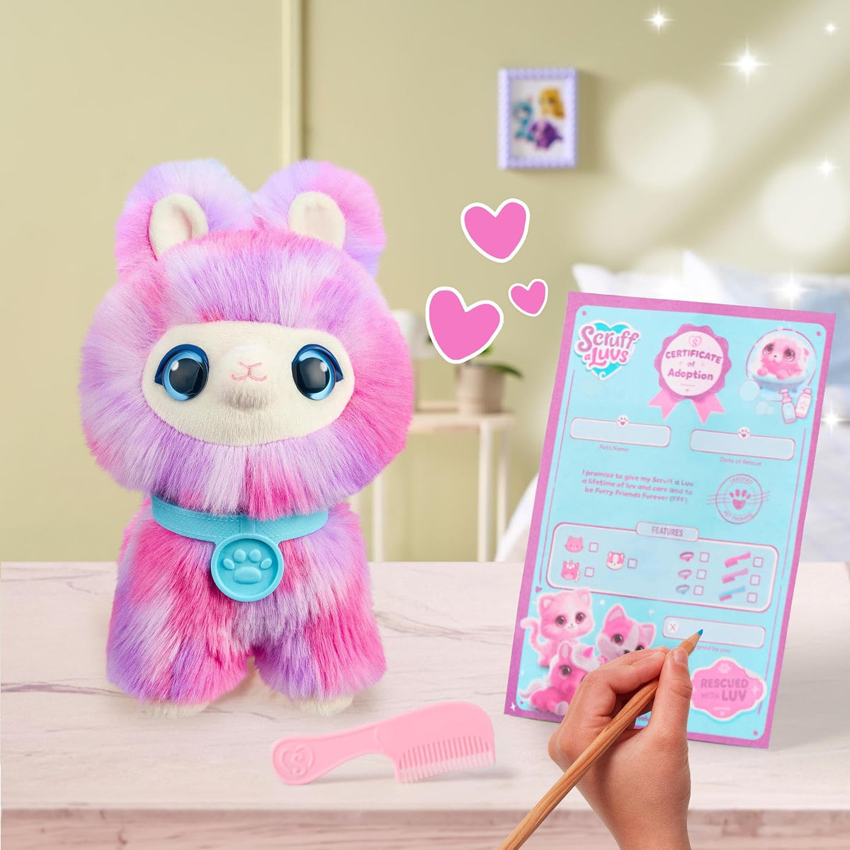 SCRUFFALUVS Tie-Dye Mystery Plush Toy, lavar para revelar, Scruff a...
