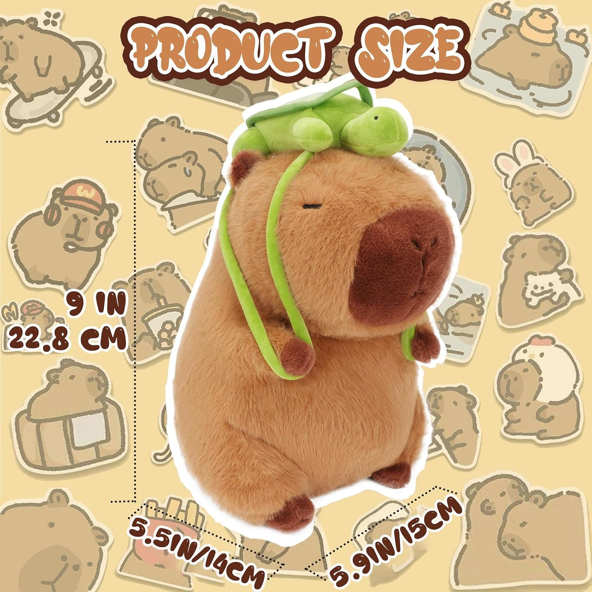 CHDBLOCK Juguete de Peluche Capybara - Animal de Peluche Capybara L...
