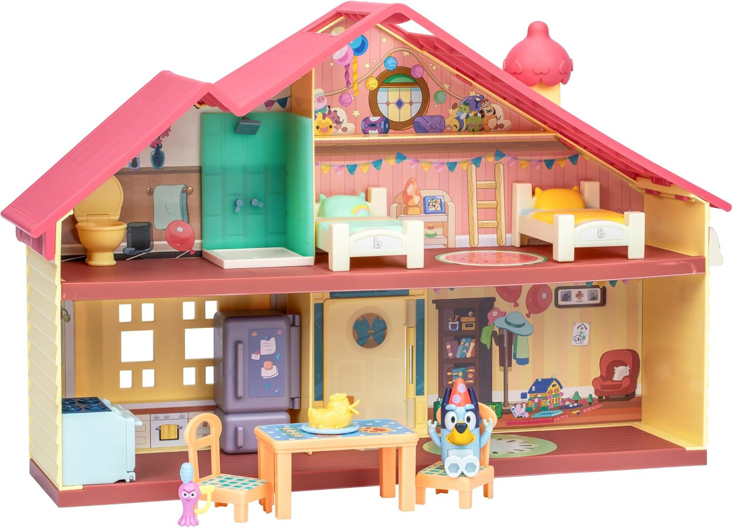 Bluey Juego de celebración para el hogar, casa de juguetes portátil...