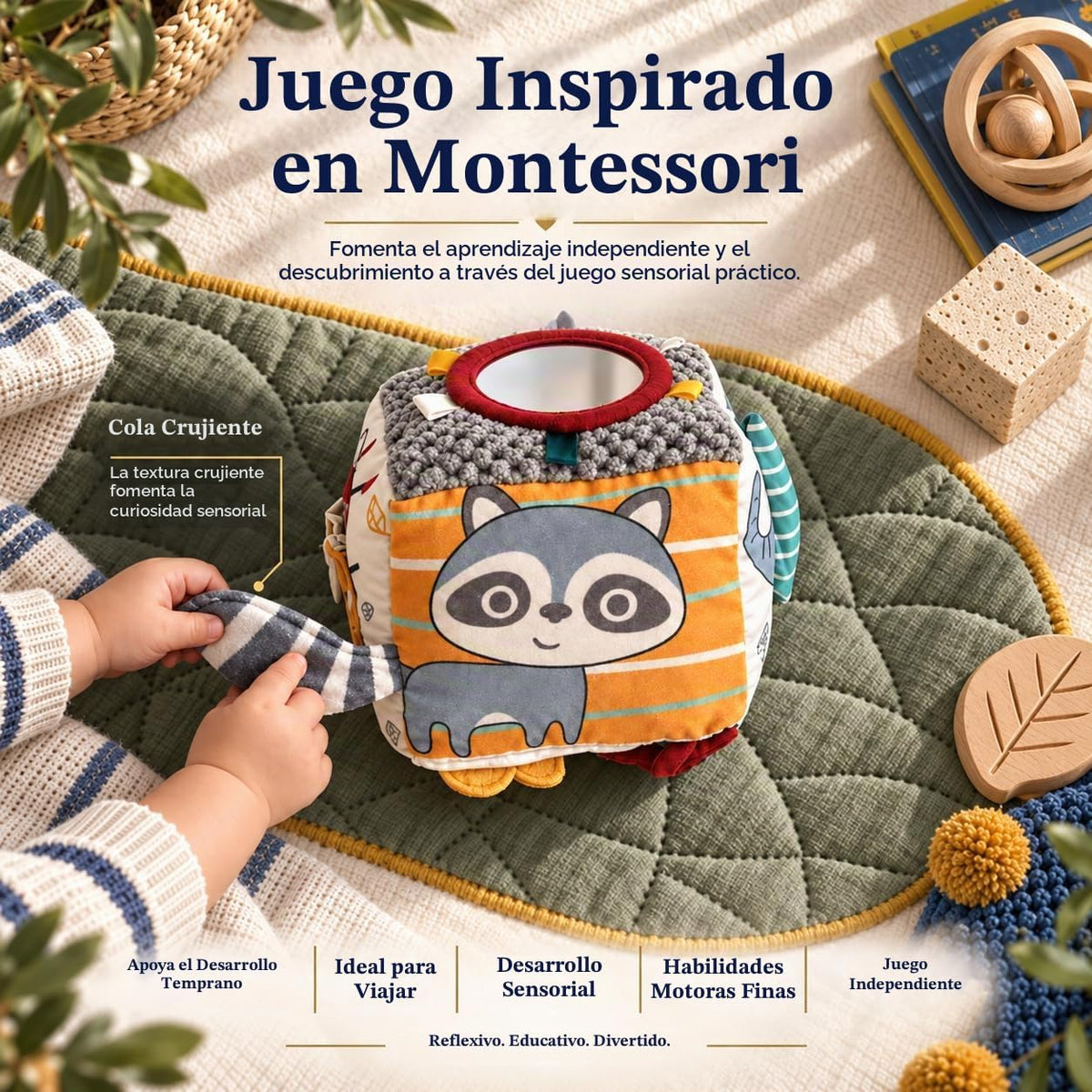 Autumn Bliss Co Cubo de actividades para bebés 8 en 1 para bebés de...