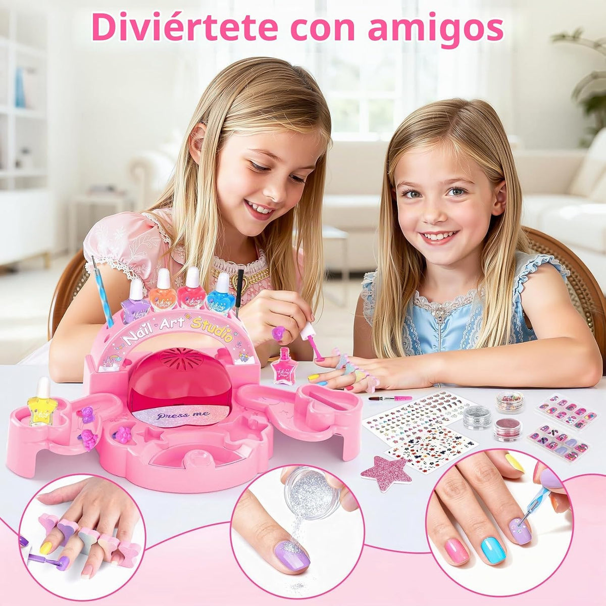 Set de Esmalte de Uñas Shemira para Niñas de 7 a 12 Años, Juguetes...