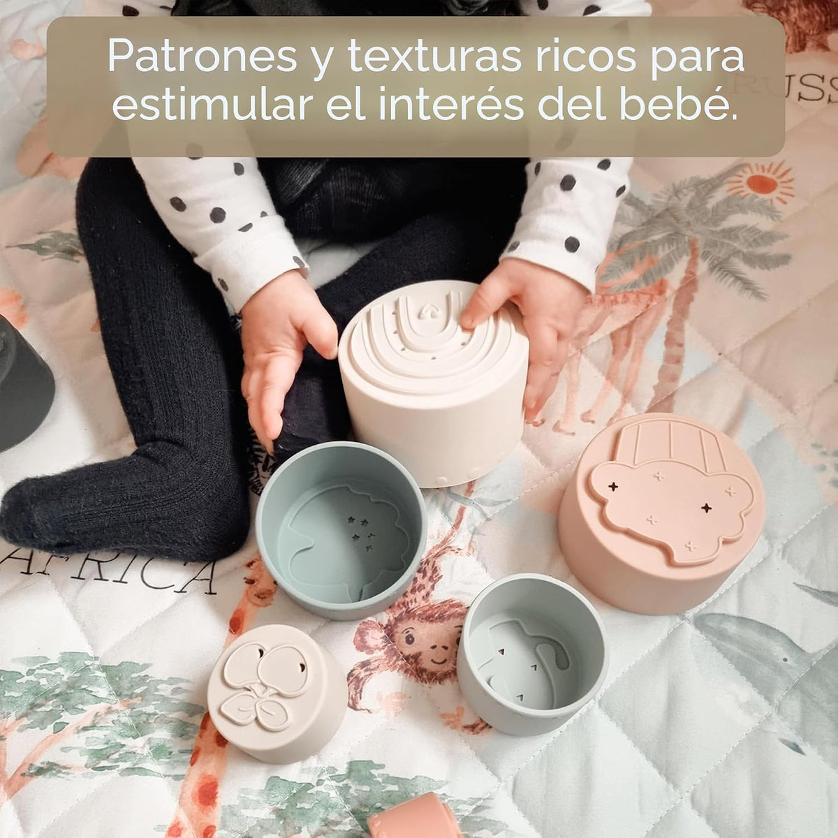 Moonkie Juguete de tazas apilables, juguetes educativos divertidos...