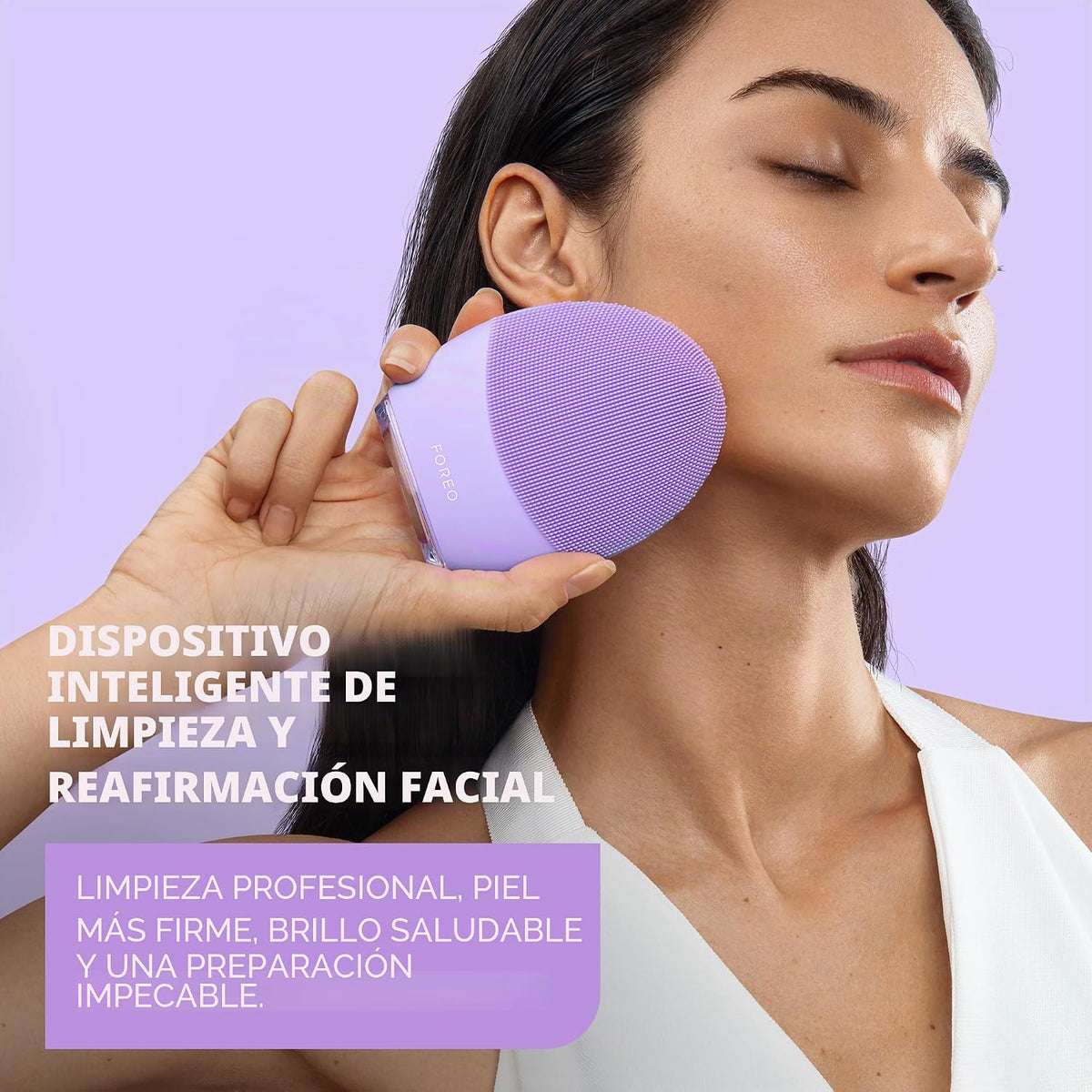 FOREO LUNA 4 Cepillo de limpieza facial - Masajeador facial reafirm...