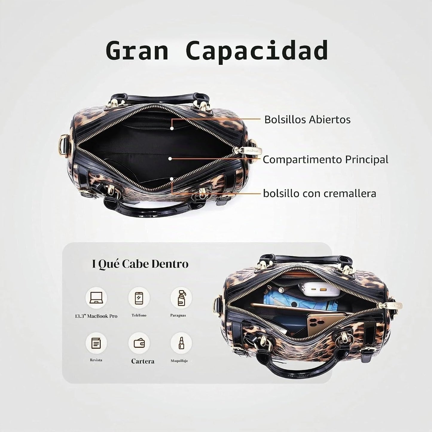 FEIMINA Monederos de cuero genuino para mujer, bolsos de diseñador...