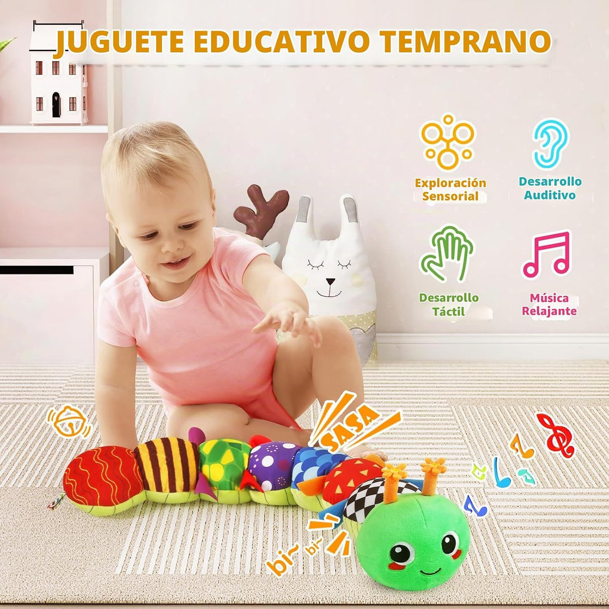 KMUYSL Juguetes para bebés de 0-6 y 6-12 meses, juguete sensorial c...