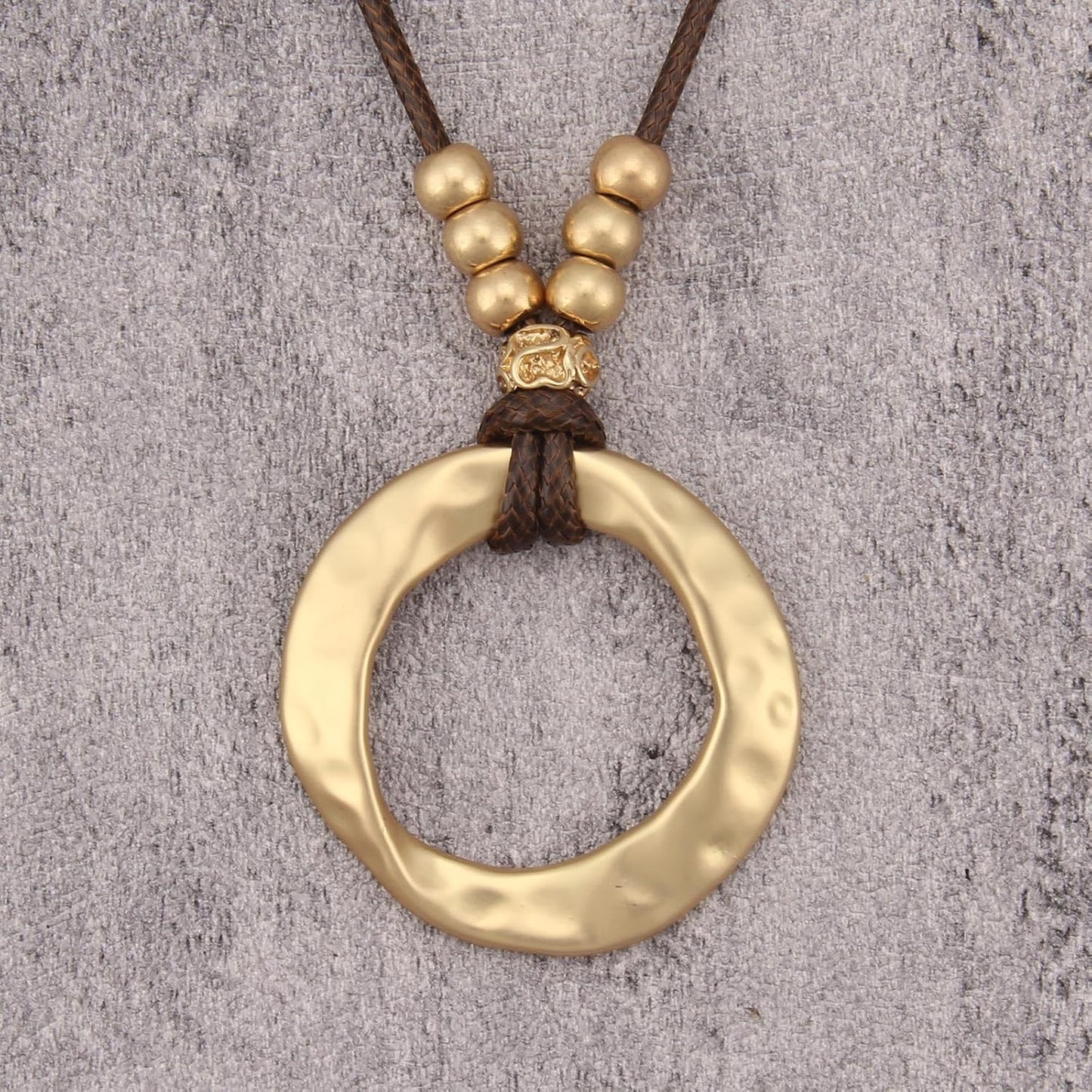 JAOYU Collares bohemios para mujer, collar de cuero con colgante de...