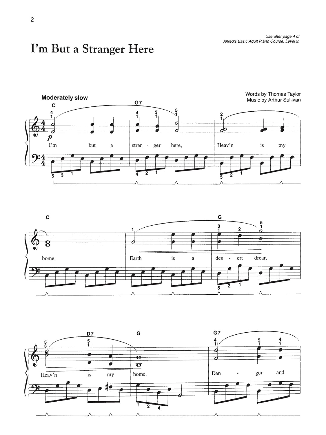 Libro Sagrado del Curso Básico de Piano para Adultos de Alfred, Bk 2