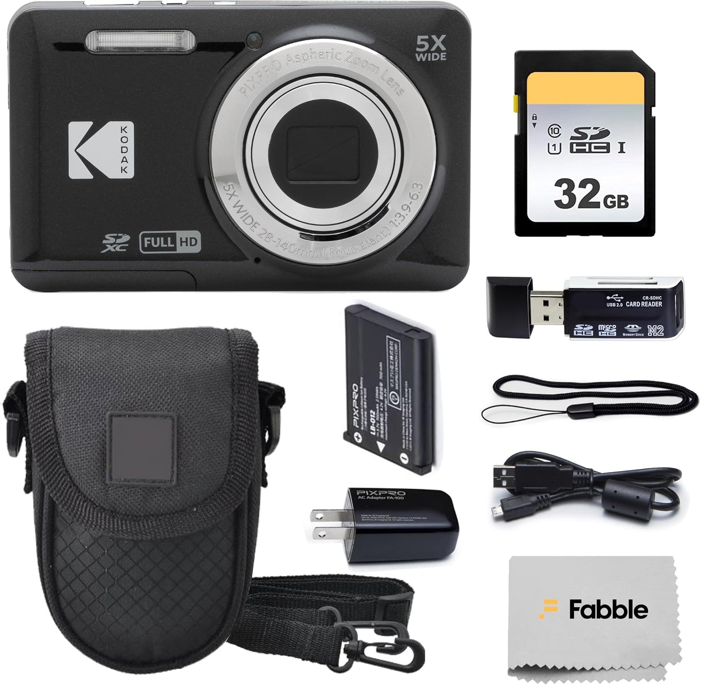 KODAK PIXPRO FZ55 - Cámara digital de 16 Mp de punto y disparo, zoo...