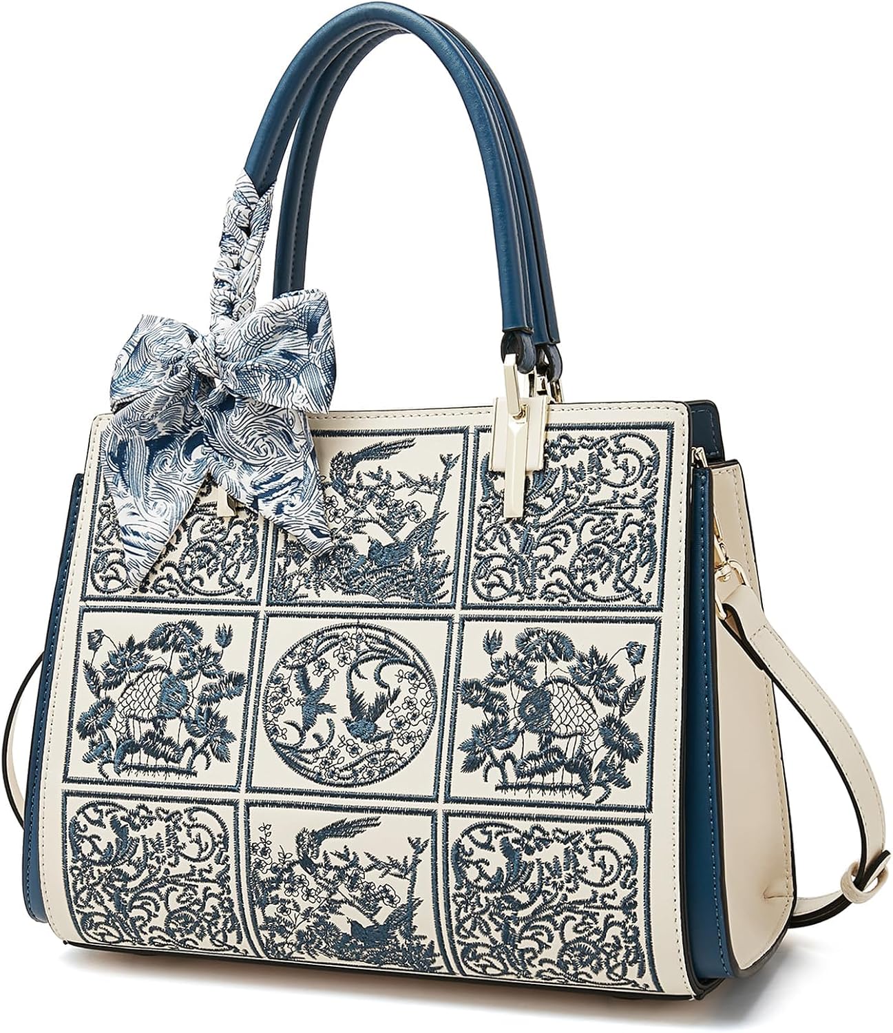 FOXLOVER Bolso Tote Mediano para Mujeres de Diseñador Vintage Satch...