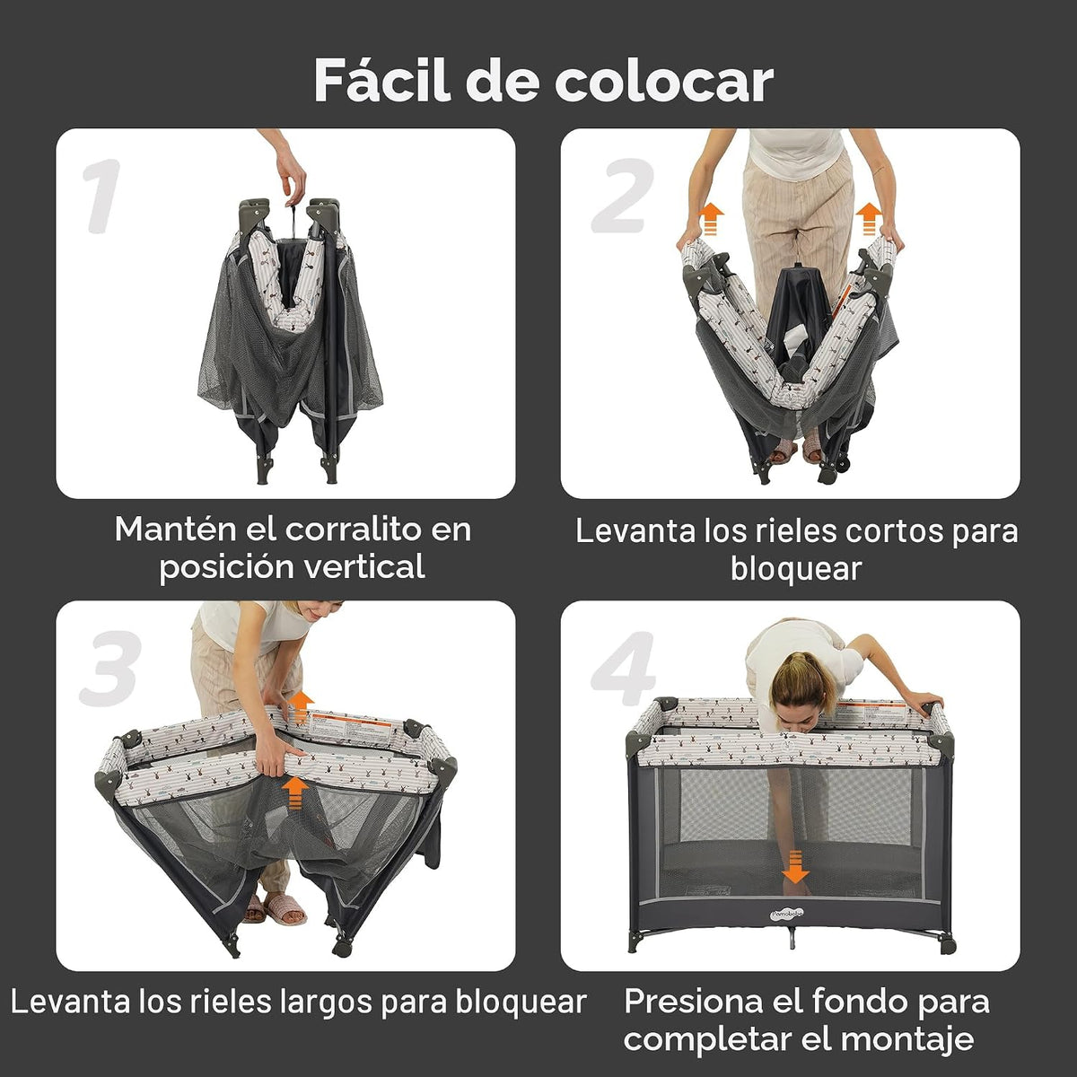 Pamo Babe Empaca y juega con el moisés, corral portátil para bebé |...