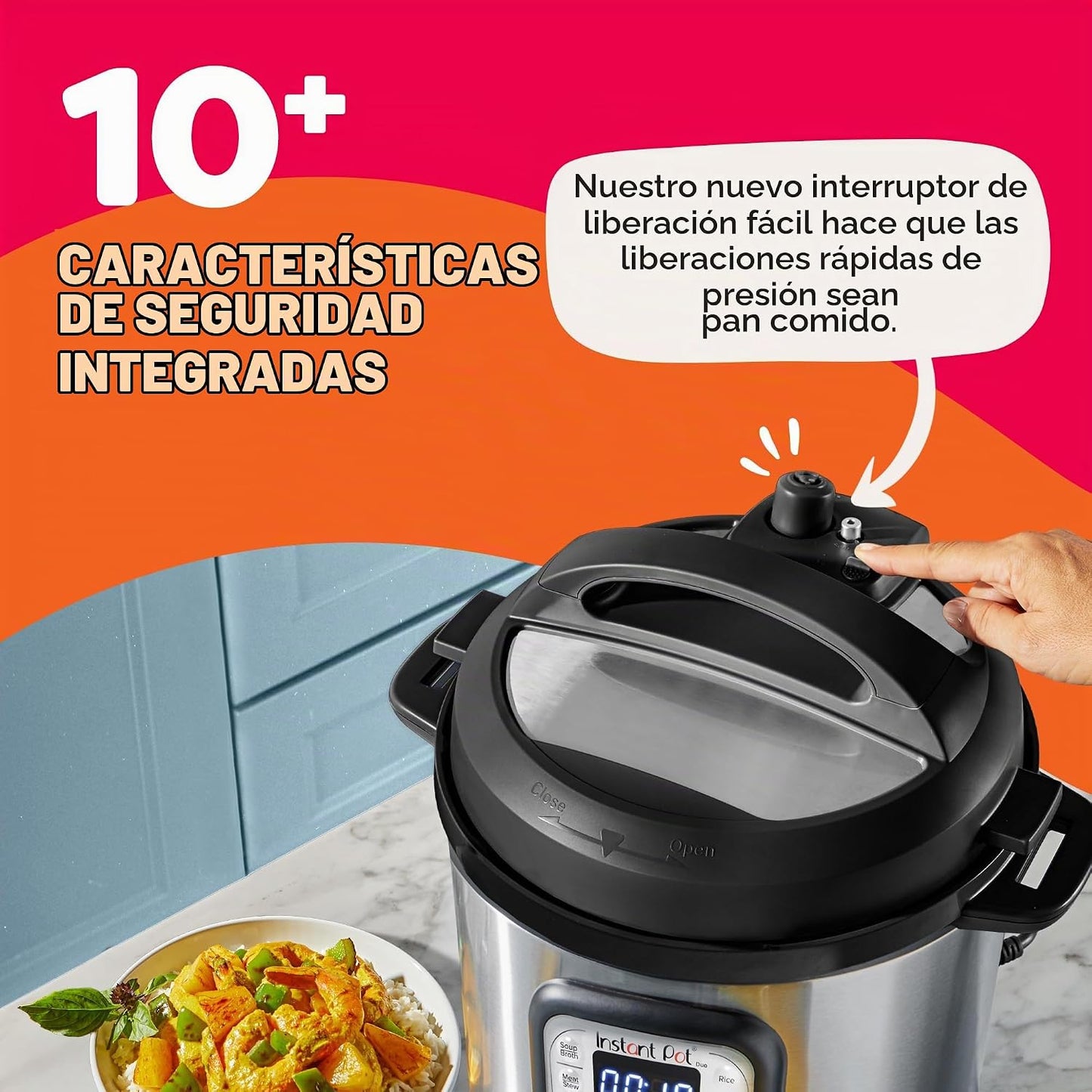 Instant Pot IP-DUO60, 6cuartos\/1000W - Olla a presión multifunción...