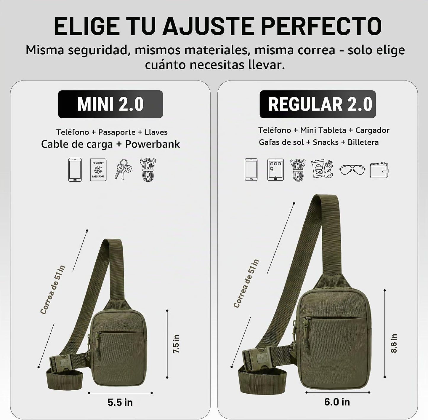 Bolsa bandolera de viaje para hombres y mujeres, bolsas cruzadas an...