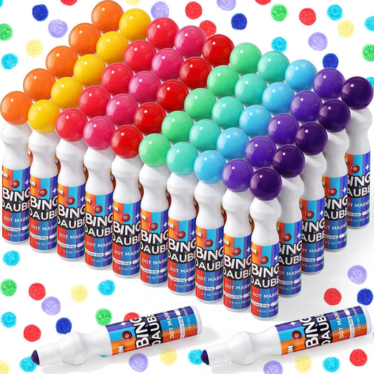 Crtiin Juego de 50 marcadores de bingo a granel en 10 colores, colo...