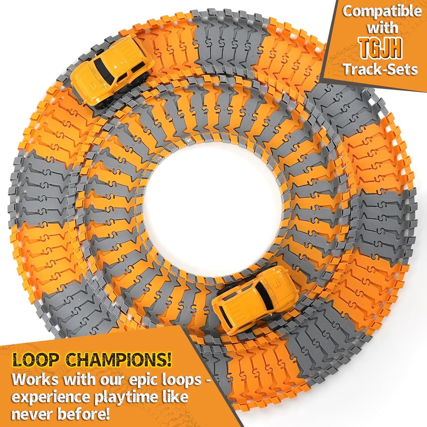 TGJH Accesorios de autos de carreras de construcción para niños, pa...