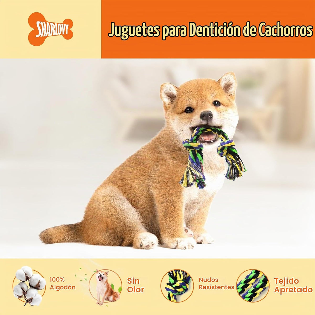 Juguetes de dentición para cachorros para perros pequeños, paquete...