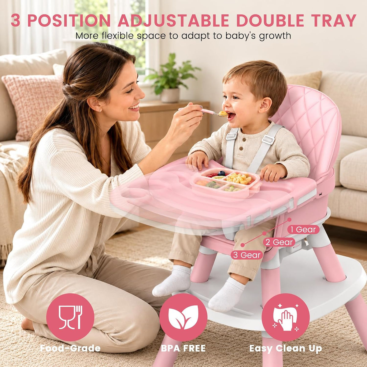 Sillas altas para bebés y niños pequeños, silla alta convertible 8...