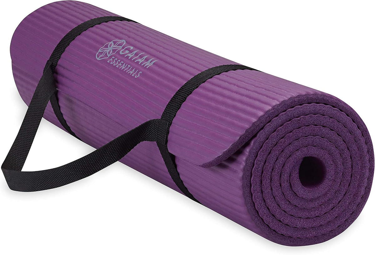 Gaiam Tapete de yoga grueso, esterilla de ejercicio y fitness con c...