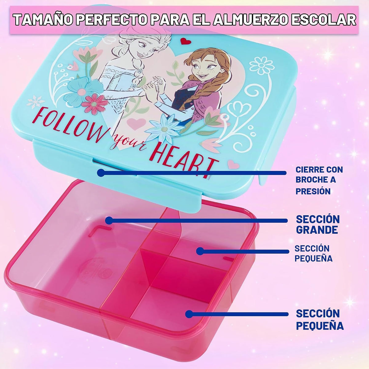Get Trend Disney Frozen - Juego de 2 cajas de almuerzo para niños c...