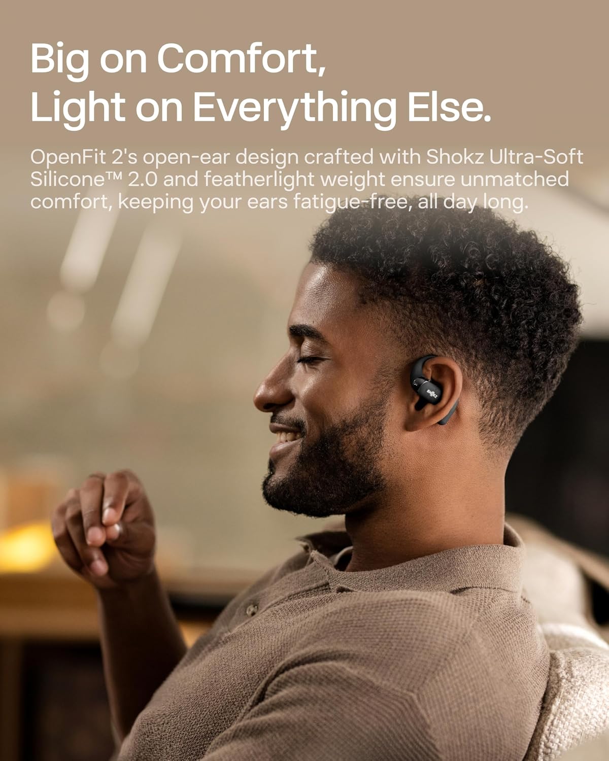 SHOKZ OpenFit 2 Auriculares Bluetooth con gancho abierto para la or...
