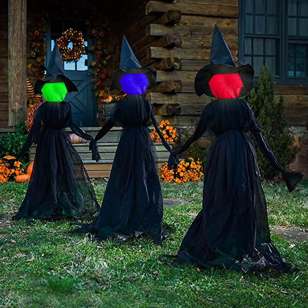 Dazzle Bright Decoraciones de Halloween, juego de 3 brujas de Hallo...