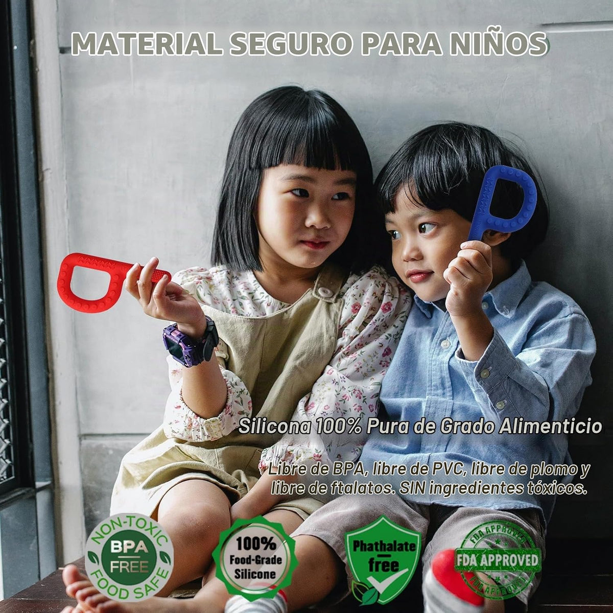 Flyaway Juguetes sensoriales masticables para niños, paquete de 4,...
