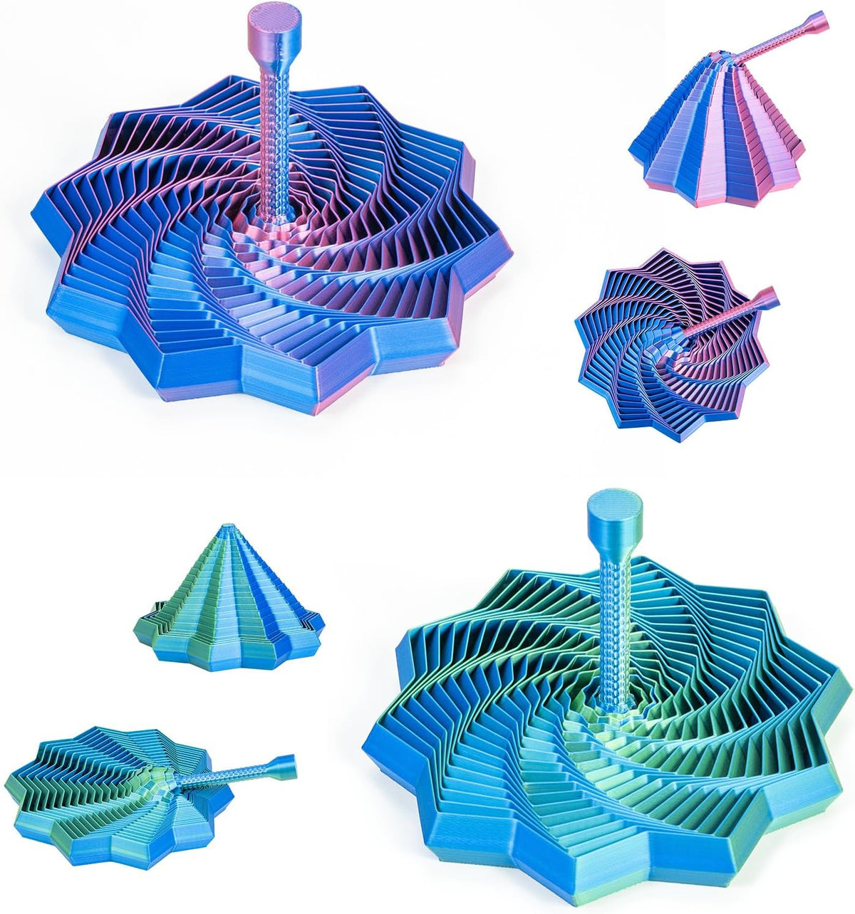 Estrella sensorial expandida impresa en 3D, juguete transformable p...