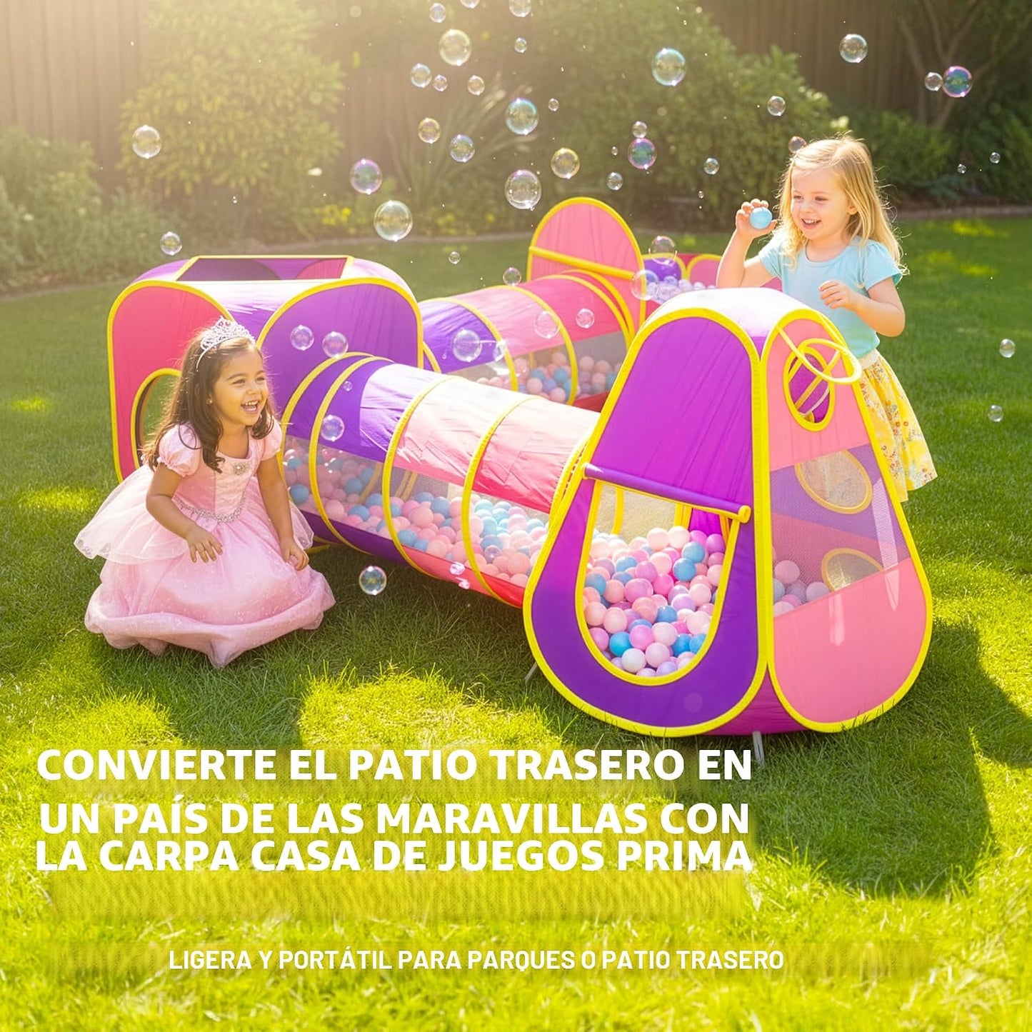 Playz Tiendas de campaña y túneles de juego para niños de 5 piezas,...