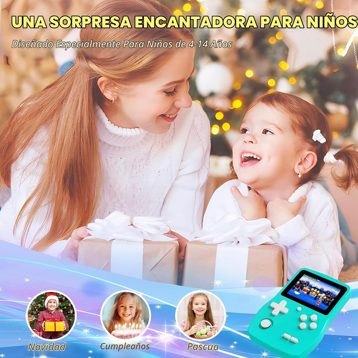 Juego de Mano de 32 Bits para Niños, 139 Videojuegos Retro Precarga...