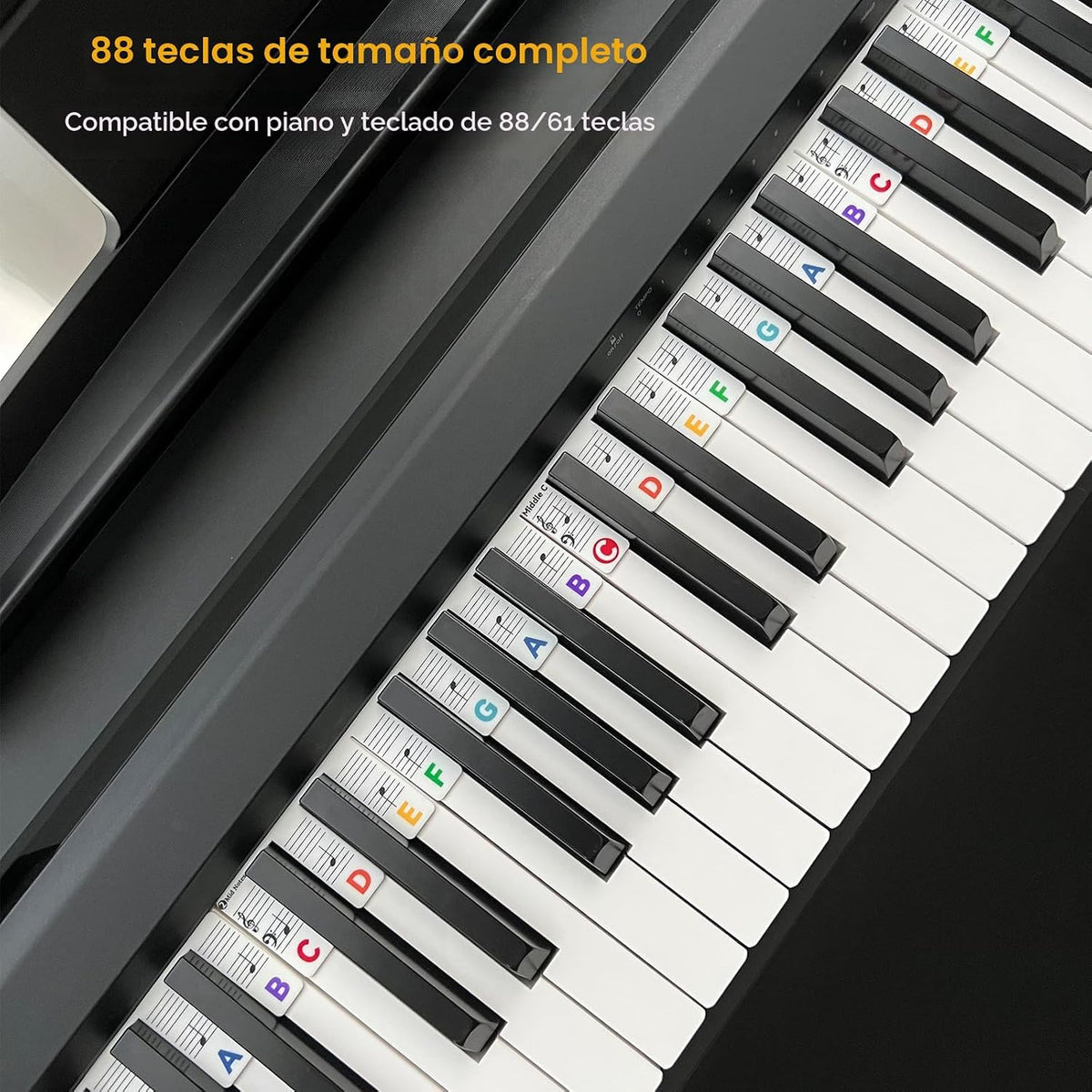 BEATBIT Guía de notas de piano para principiantes, extraíble, arcoí...