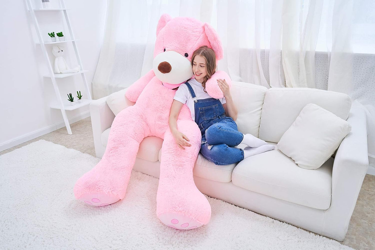IKASA - Oso de peluche gigante, animales de juguete (Rosa, 78 pulga...