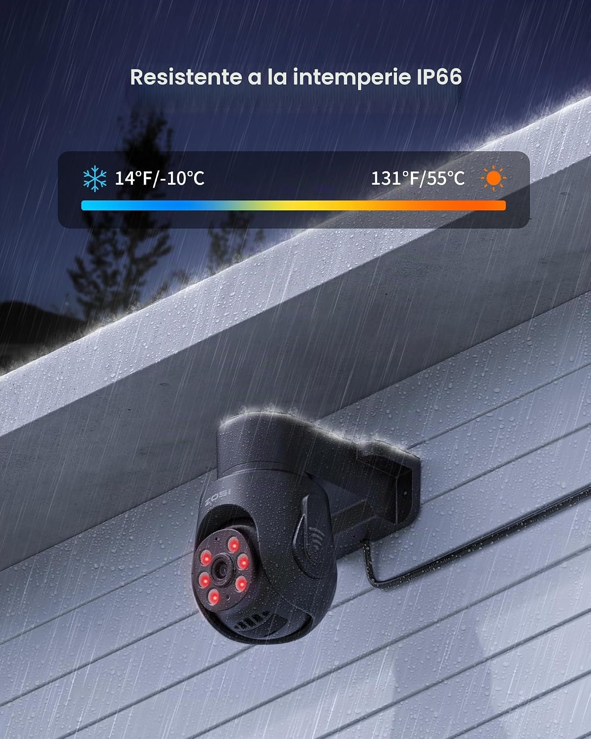 ZOSI Sistema de cámara de seguridad para el hogar 1080P al aire lib...