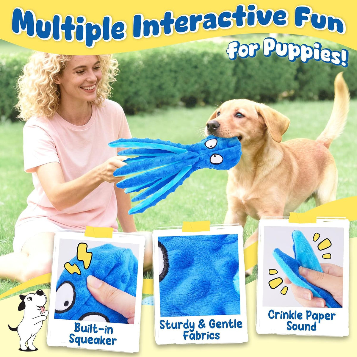 KIPRITII Paquete de 9 juguetes interactivos para cachorros sin rell...