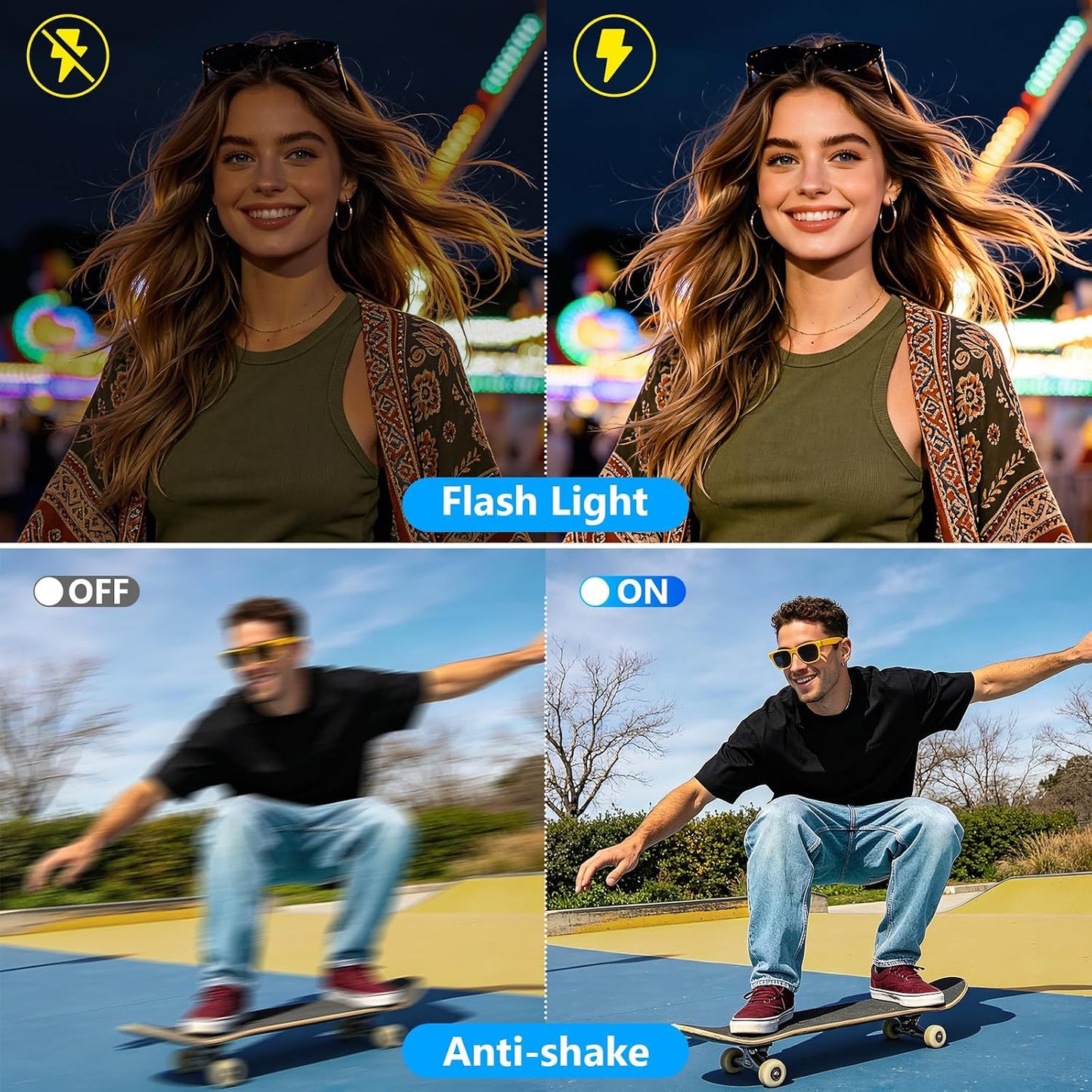 Cámara digital 5K para fotografía con WiFi, zoom óptico 6X, enfoque...