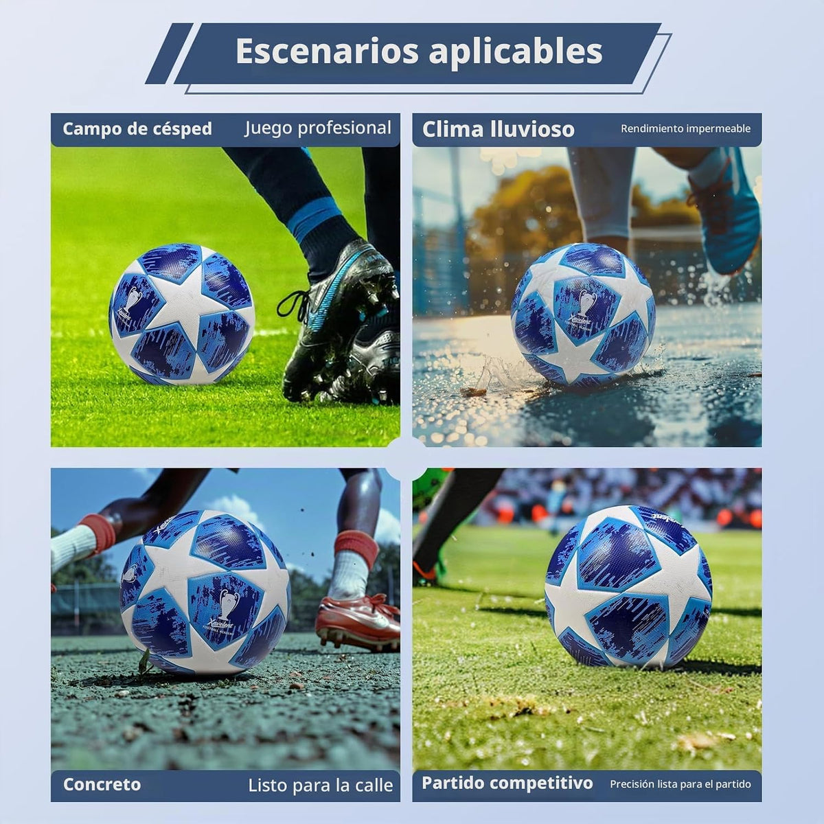 XAVOLENT Balón de fútbol profesional Tamaño 5,4 | Pelota de entrena...