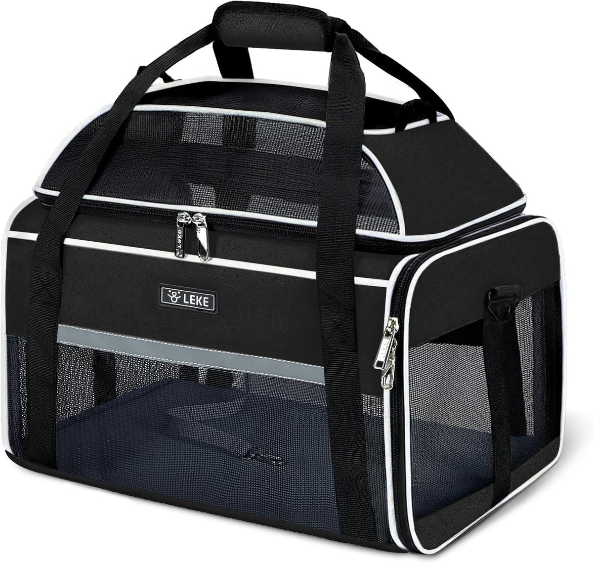 Lekereise Transportador de mascotas extensible superior de 18 x 13...