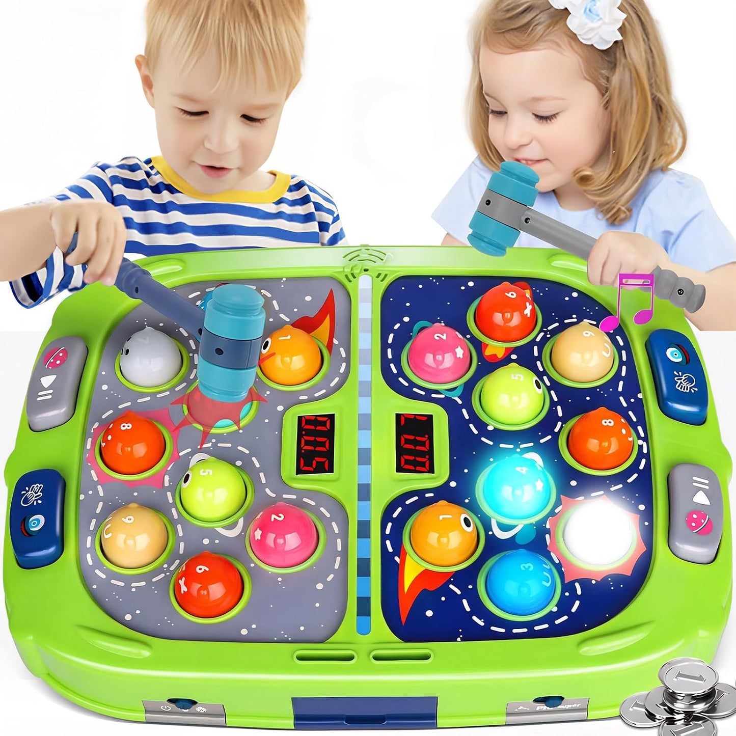 Juego de Golpear Topos para Niños Pequeños, Juguetes para Niños y N...