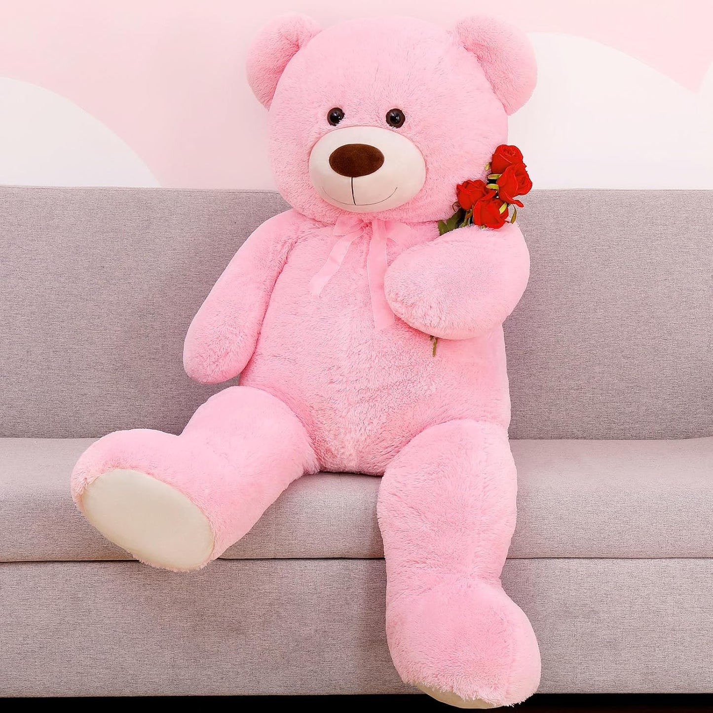 MorisMos Oso de Peluche Gigante Animal de Peluche 4 Pies, 51 pulgad...