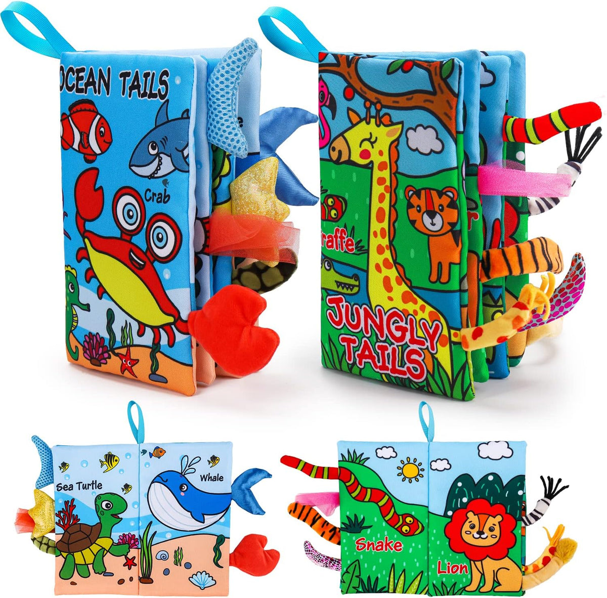 2 libros para bebés de 0 a 6 meses, juguetes para bebés de 0-3, 3,...
