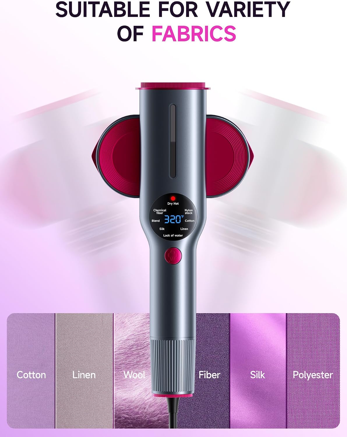 DRFLASH Vaporizador y plancha de mano 2 en 1 para ropa tamaño de vi...