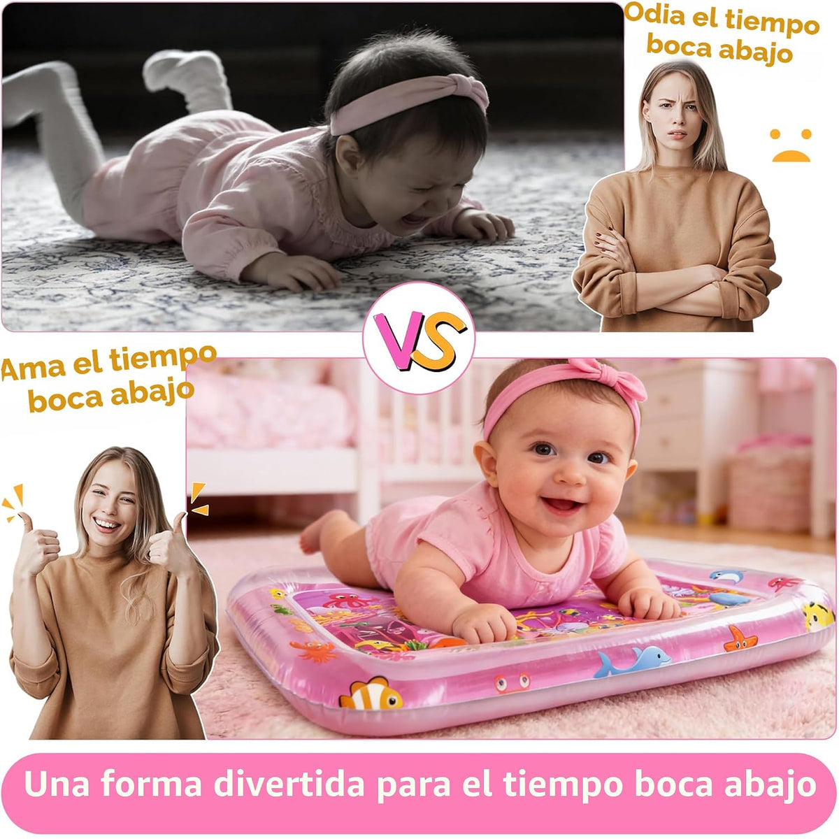 Yeeeasy Tapete de Agua para Tiempo Boca Abajo para Niña, Juguetes p...