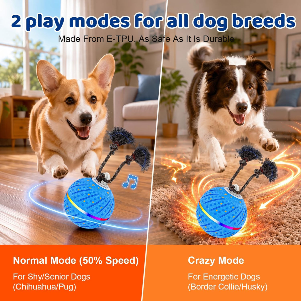 Pelota interactiva inteligente de juguetes para perros para mastica...