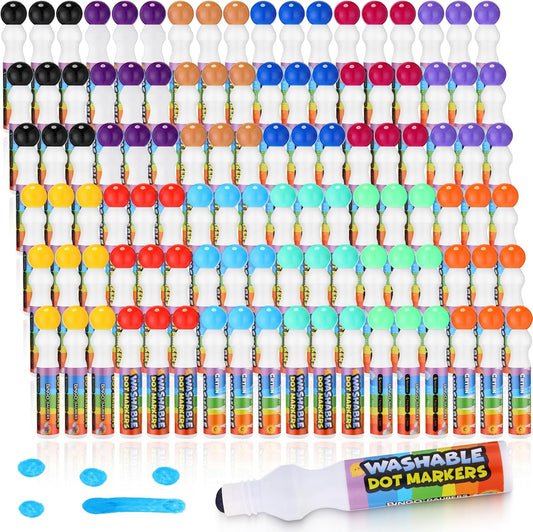 Crtiin Juego de marcadores de puntos lavables de 0.5 onzas de color...