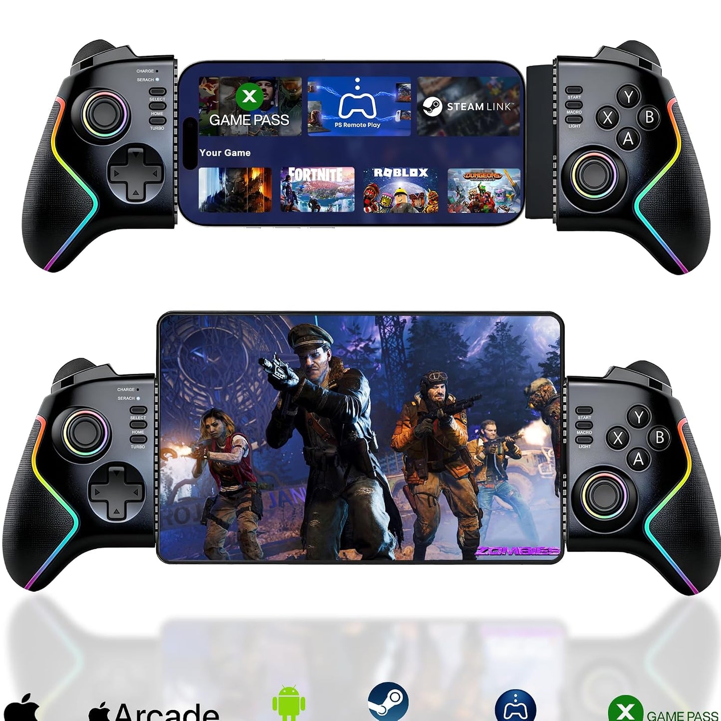 Megadream Controlador de teléfono para iPad\/Tablet (hasta 13 pulga...