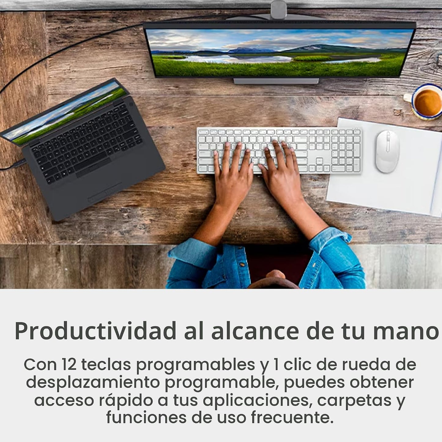 Dell Pro Keyboard and Mouse KM5221W - Inalámbrico, interfaz de 2.4...