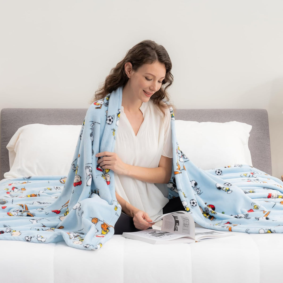 Berkshire Blanket, cobija de felpa de terciopelo VelvetLoft® de Pea...