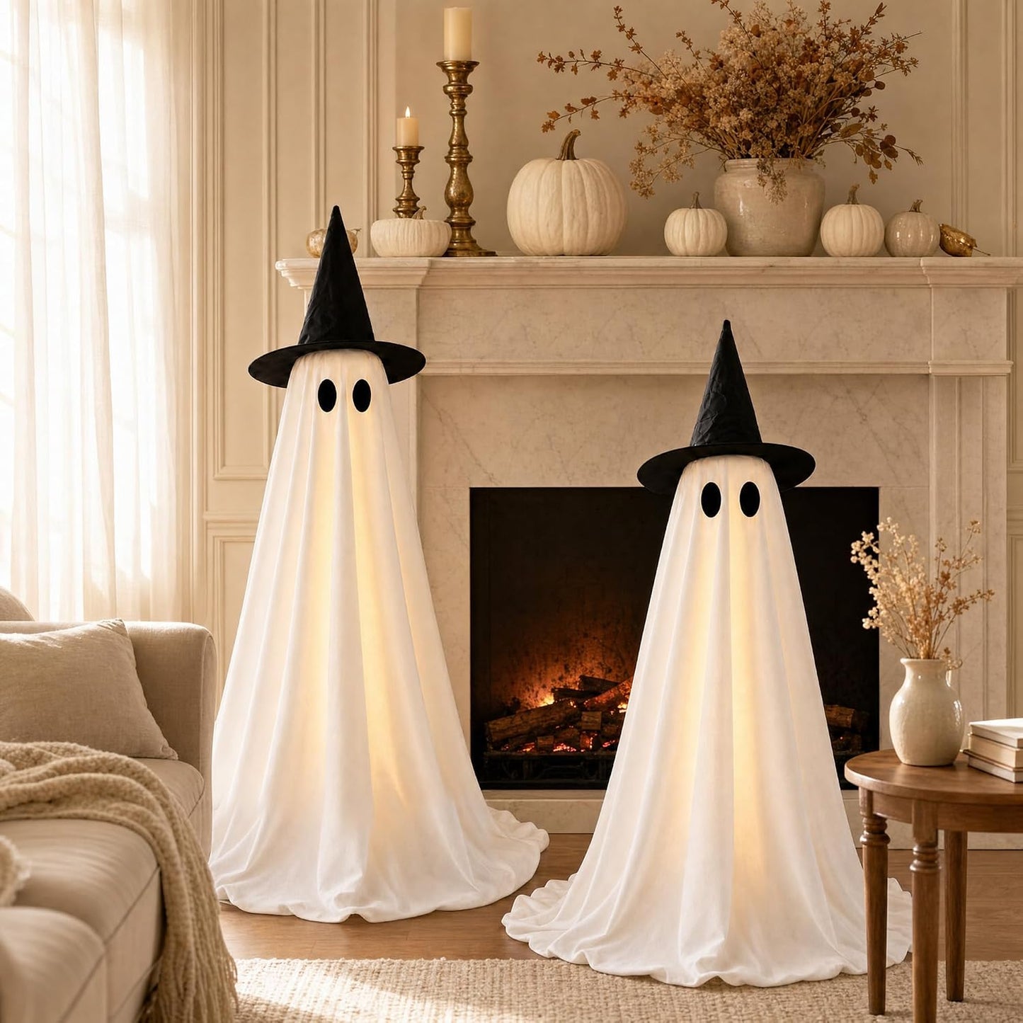 Decoraciones de Halloween para interiores \u2013 Paquete de 2 fanta...
