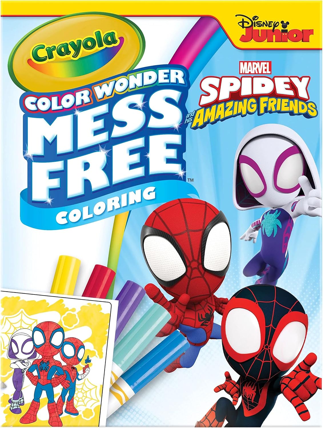 Crayola Spiderman Color Wonder - Juego de 18 páginas para colorear...
