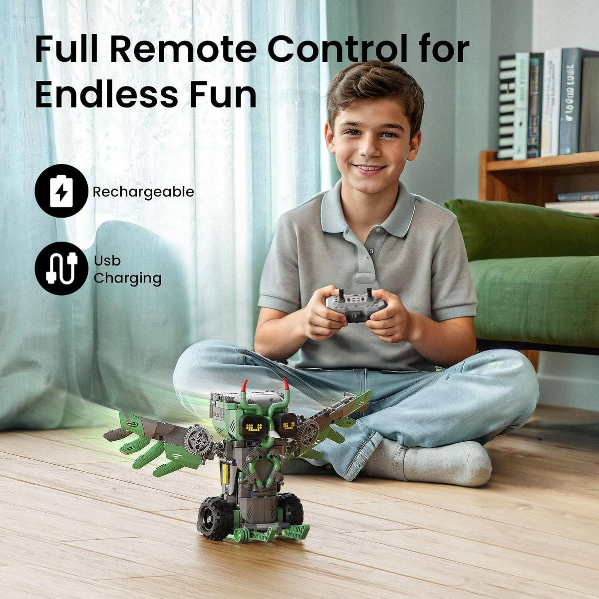 Sillbird Kit de construcción de automóviles robot con control remot...